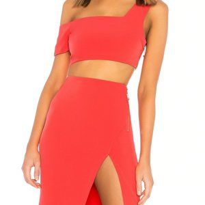 NBD x NAVEN Maddy Two Piece Skirt Set in Coral Size M